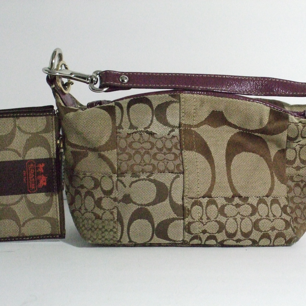 Coach handbag and side purse